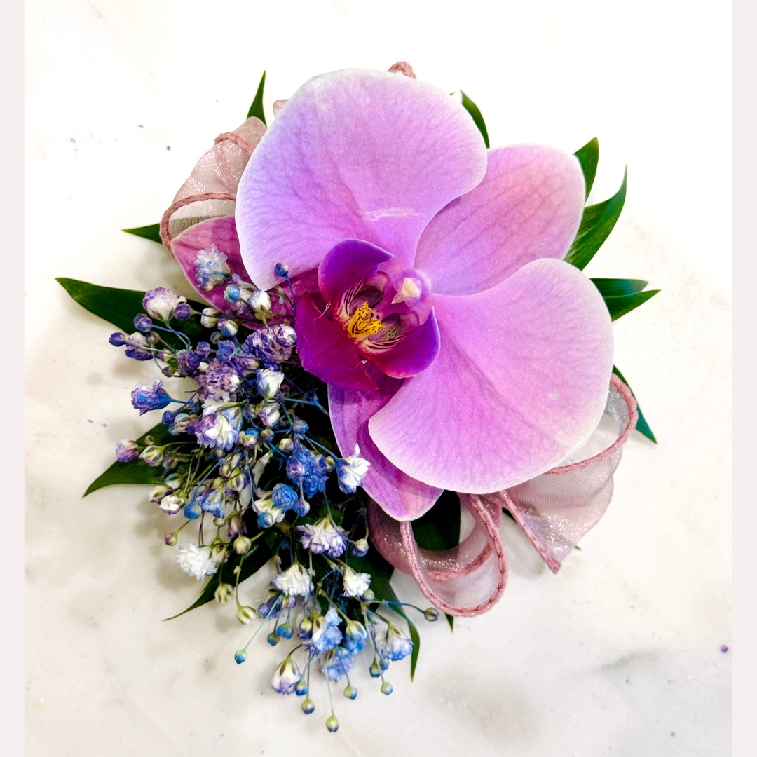 フラワー・ガーデニング corsage no.767 Orchid Corsage for Homecoming – Clinton Township, Macomb