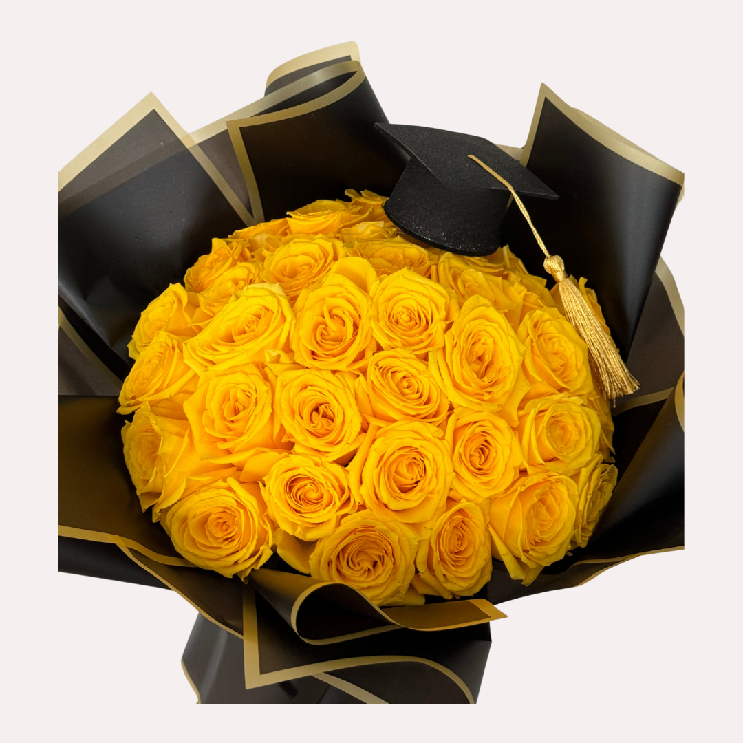 Yellow Roses Graduation Bouquet | Klaysh Floret, image size:1080x1080